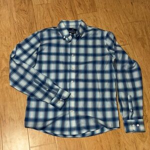 George Men's Blue and White Checkered Shirt